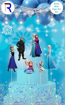 Özel Seri FROZEN FİGÜR PASTA ÜSTÜ SÜS Süsleme Parti Malzemesi Aktivite