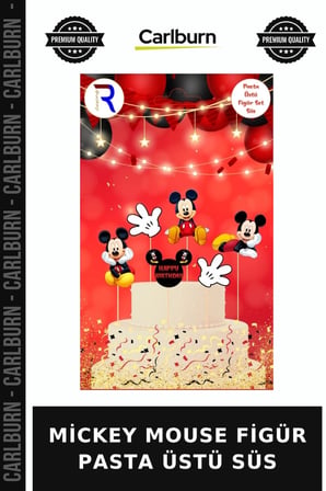 Özel Seri MİCKEY MOUSE FİGÜR PASTA ÜSTÜ SÜS Parti Sunum Figürlü