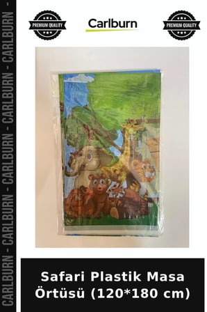 Delux Serisi Safari Plastik Masa Örtüsü (120*180 cm) Tasarım Renkli Örtü
