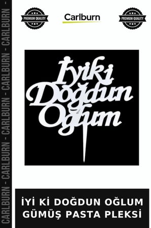 Özel Seri İYİ Kİ DOĞDUN OĞLUM GÜMÜŞ PASTA PLEKSİ Kutlama Etkinlik Sürpriz