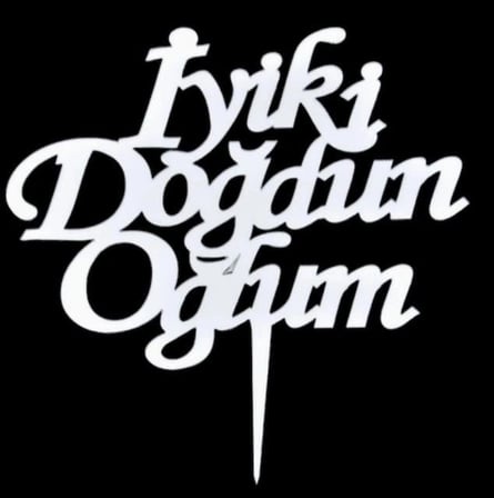 Özel Seri İYİ Kİ DOĞDUN OĞLUM GÜMÜŞ PASTA PLEKSİ Kutlama Etkinlik Sürpriz