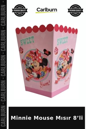Delux Serisi Minnie Mouse Mısır 8’li İkramlık Doğum Günü Davet
