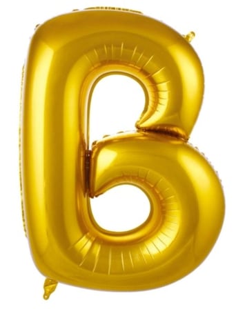 Özel Seri B- HARF 16 İNC GOLD RENK BALON 36 CM Soda Mekan Organizasyon