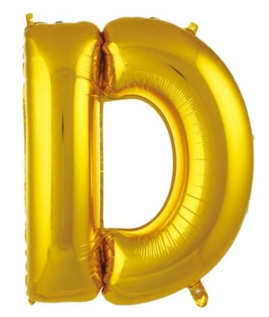 Premium D- HARF 16 İNC GOLD RENK BALON 36 CM Süsleme Dekor Organizasyon