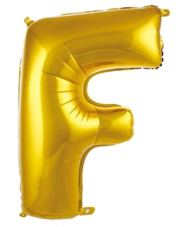 Premium F- HARF 16 İNC GOLD RENK BALON 36 CM Doğum Günü Nisan Dekor