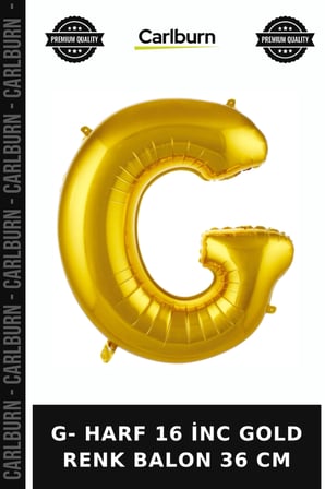 Premium G- HARF 16 İNC GOLD RENK BALON 36 CM Özel Gün Kutlamalar Doğum Günü