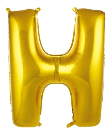 Delux Serisi H- HARF 16 İNC GOLD RENK BALON 36 CM Parti Malzemesi Eğlence Dekor