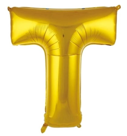 Premium T- HARF 16 İNC GOLD RENK BALON 36 CM Yıl Dönümü Etkinlik Düğün