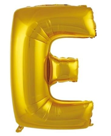 Delux Serisi E- HARF 34 İNC GOLD RENK BALON 76 CM Parti Süsleme Rengarenk Doğum Günü