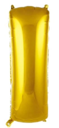 Premium I- HARF 34 İNC GOLD RENK BALON 76 CM Sürpriz Süsleme Doğum Günü