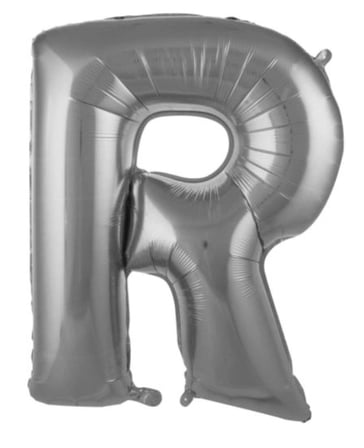 Premium R- HARF 34 İNC GÜMÜŞ RENK BALON 76 CM Etkinlik Ürünü Kutlama Hediyesi Doğum Günü