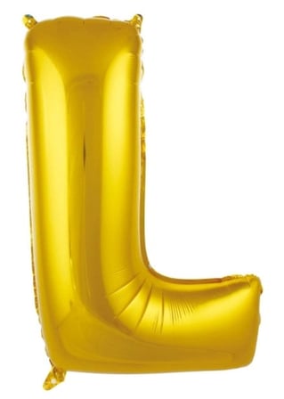 Delux Serisi L- HARF 34 İNC GOLD RENK BALON 76 CM Parti Süsü Yılbaşı Kutlama