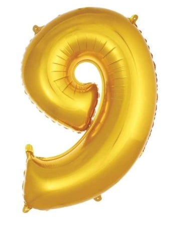 Premium 9- RAKAM 16 İNC GOLD RENK BALON 36 CM Organizasyon Hazırlık Yıldönümü