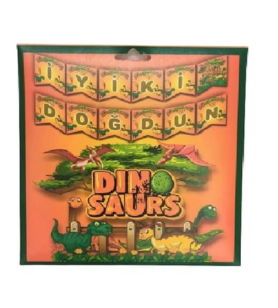 Özel Üretim DINO SAURS İYİ Kİ DOĞDUN BANNER Yaş Günü Özel Gün Eğlence