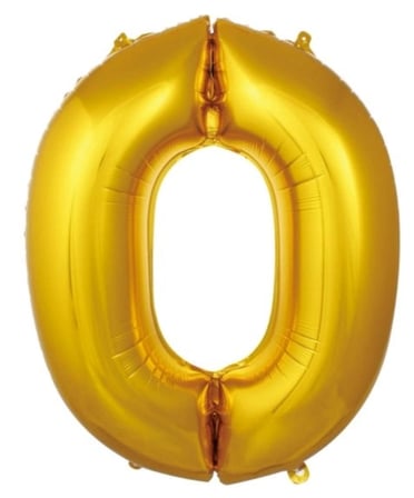Özel Seri 0- RAKAM 16 İNC GOLD RENK BALON 36 CM Kutlama Ürünü Davet Eğlence