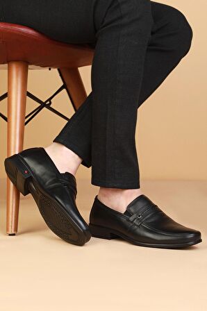 Hakiki Deri Günlük Klasik Erkek Ayakkabısı Siyah