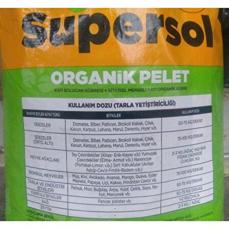 Supersol 1 kg Supersol Organik Pelet Solucan Gübresi ve Leonardit