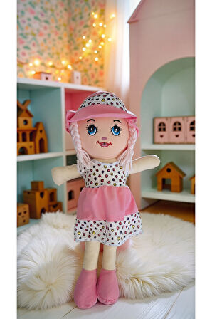 Pembe Bez Bebek 50cm Peluş Oyuncak Kız Çocuk Oyuncakları Hediyelik Oyuncak Bebek Eğitici Oyuncaklar