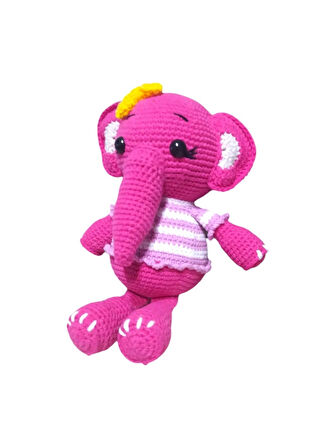 Organik el yapımı Pembe Fil Bebek