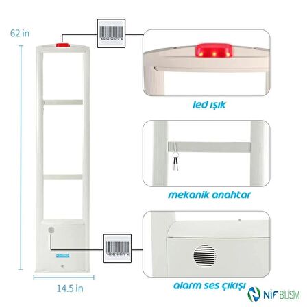 Perkotek UK 560 RF Mağaza Ürün Koruma Anteni Sağ Sol Takım