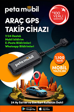 PT-190 Data Hatlı GPS Takip Cihazı – 12 Ay Server Dahil, Motor Blokaj Özellikli