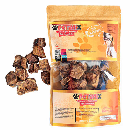 Petimix Dana Ciğer Küpleri 100g Köpek Ödül Maması