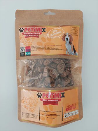 Petimix Mini Ciğer Küpleri 100g Köpek Ödül Maması