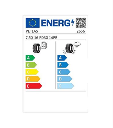 Petlas 7.50-16 TT 122/121J 14PR PD30 Düz Kamyomet Lastiği (Üretim Tarihi:2024)