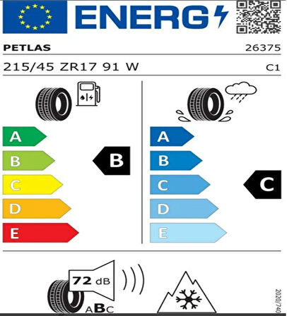 Petlas 215/45 ZR17 TL 91W REINF. MULTI ACTION PT565 Oto 4 Mevsim Lastiği (Üretim Tarihi:2025)
