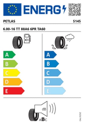 Petlas 6.00-16 TT 88A6 6PR TA60 Traktör Ön Lastiği (Üretim Tarihi:2026)