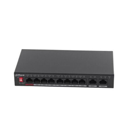 Dahua Pfs3010-8et-96 8 Port Poe + 2 Ge  8 Port Poe 96w Yonetılebılır Desktop Swıtch