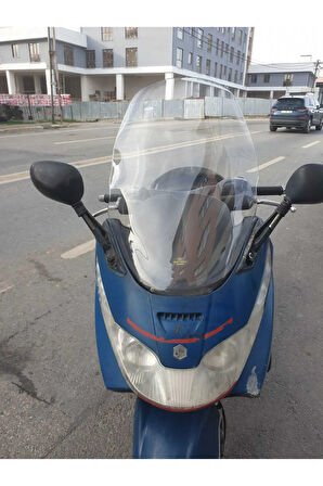 Piaggio X8 200 Ön cam 2004 2006 Model Yılı 70cm Şeffaf Renk 4mm Uzun Geniş Cam
