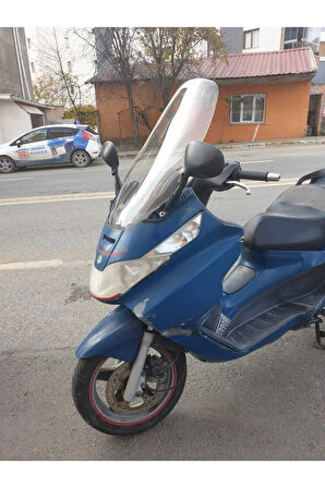 Piaggio X8 200 Ön cam 2004 2006 Model Yılı 70cm Şeffaf Renk 4mm Uzun Geniş Cam