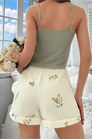 Bella Notte %100 Spandex Kumaş Kaliteli Alt ve Üst Şort Takım