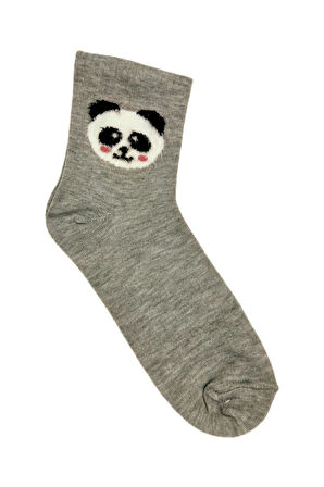 Pijamarket 6 Çift Panda Desenli Penye Kadın Çorap