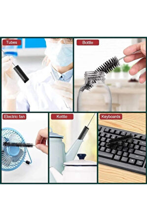 Pipet Temizleme Fırçası Pratik Bükülebilir Temizlik Fırçası Klavye Temizleme Fırçası Beyaz