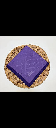 Piramit Floş Monogram eşarp lila