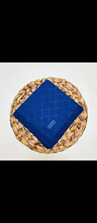 Piramit Floş Monogram eşarp saks