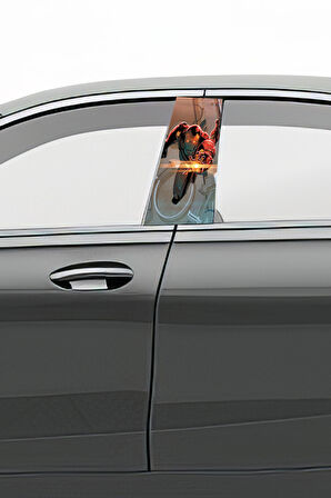 Araç Kapı Direk Kaplama Folyosu Desenli (Sağ Sol Takım) (2 Adet) - 22x50 Cm