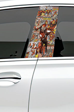 Araç Kapı Direk Kaplama Folyosu Desenli (Sağ Sol Takım) (2 Adet) - 22x50 Cm