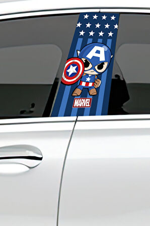 Araç Kapı Direk Kaplama Folyosu Desenli (Sağ Sol Takım) (2 Adet) - 22x50 Cm