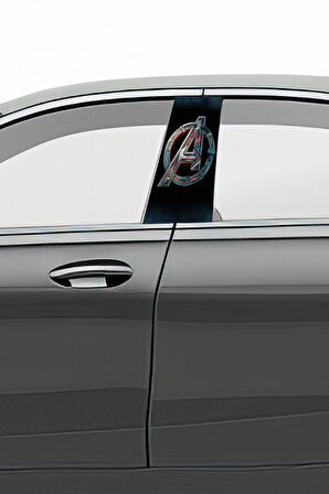 Araç Kapı Direk Kaplama Folyosu Desenli (Sağ Sol Takım) (2 Adet) - 22x50 Cm