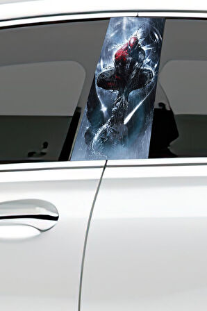 Araç Kapı Direk Kaplama Folyosu Desenli (Sağ Sol Takım) (2 Adet) - 22x50 Cm