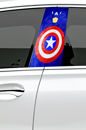 Araç Kapı Direk Kaplama Folyosu Desenli (Sağ Sol Takım) (2 Adet) - 22x50 Cm