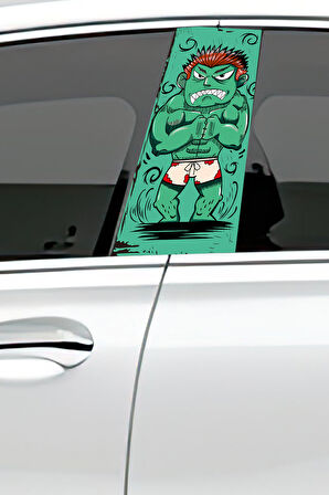 Araç Kapı Direk Kaplama Folyosu Desenli (Sağ Sol Takım) (2 Adet) - 22x50 Cm