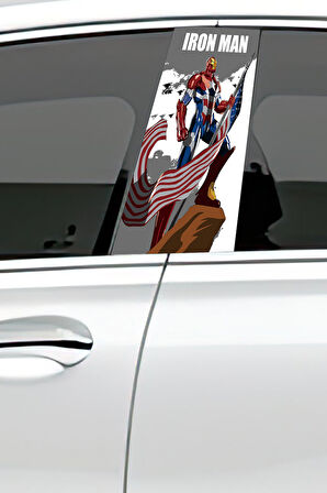 Araç Kapı Direk Kaplama Folyosu Desenli (Sağ Sol Takım) (2 Adet) - 22x50 Cm