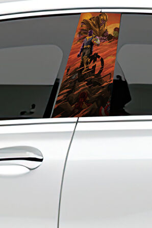 Araç Kapı Direk Kaplama Folyosu Desenli (Sağ Sol Takım) (2 Adet) - 22x50 Cm