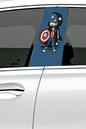 Araç Kapı Direk Kaplama Folyosu Desenli  Sağ Sol Takım 2 Adet  22x50 Cm