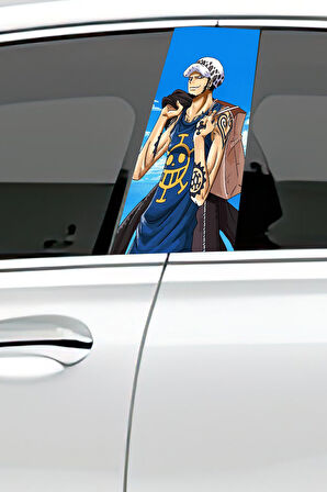 Araç Kapı Direk Kaplama Folyosu Desenli (Sağ Sol Takım) (2 Adet) - 22x50 Cm