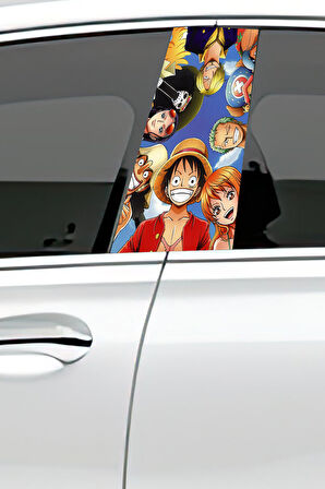 Araç Kapı Direk Kaplama Folyosu Desenli (Sağ Sol Takım) (2 Adet) - 22x50 Cm